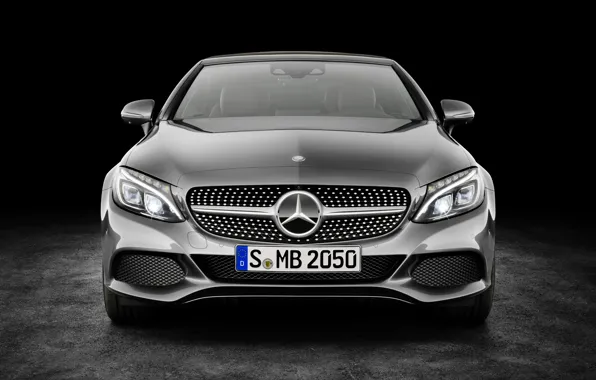 Picture Mercedes-Benz, convertible, black background, Mercedes, AMG, AMG, Cabriolet, C-Class