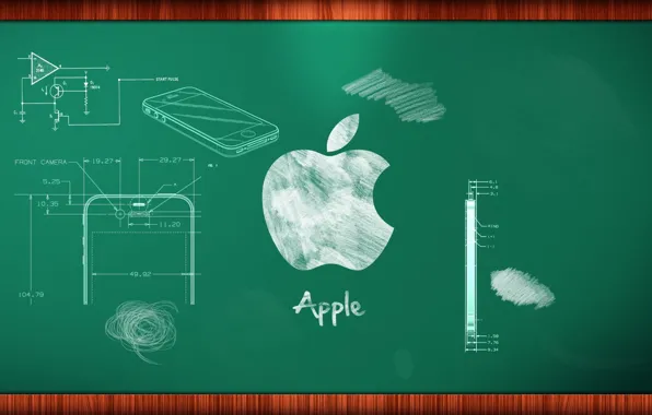 Picture apple, Board, Mel