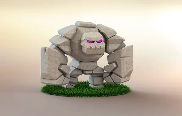 Picture rock, game, golen, Clash Of Clans