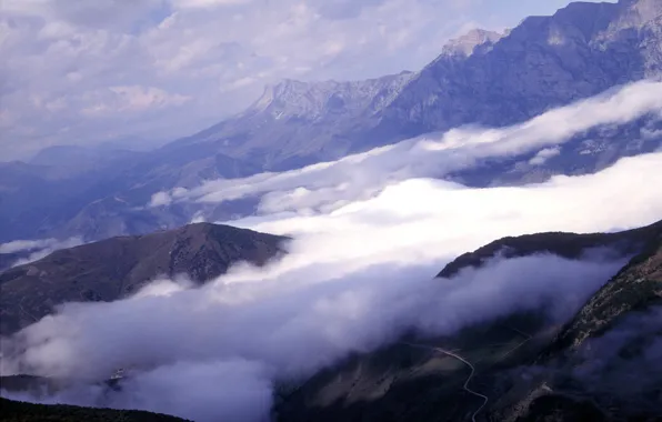 Clouds, Mountains, Clouds, Mountains, Mountain Landscape