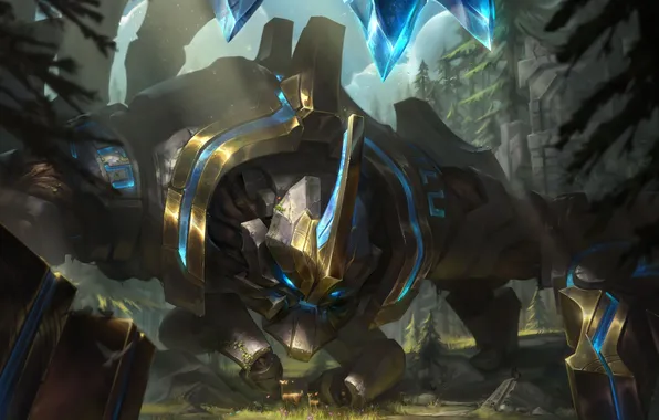 Art, Game, League of Legends, Skin, LoL, Skarner, Game Art, Earthrune