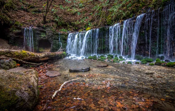 Nature, river, waterfall