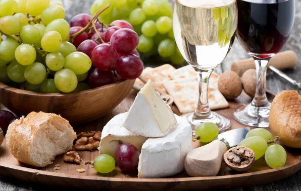 Picture wine, cheese, cuts, Winograd