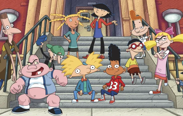 Cartoon, school, children, Nickelodeon, Hey Arnold!, Hey Arnold!