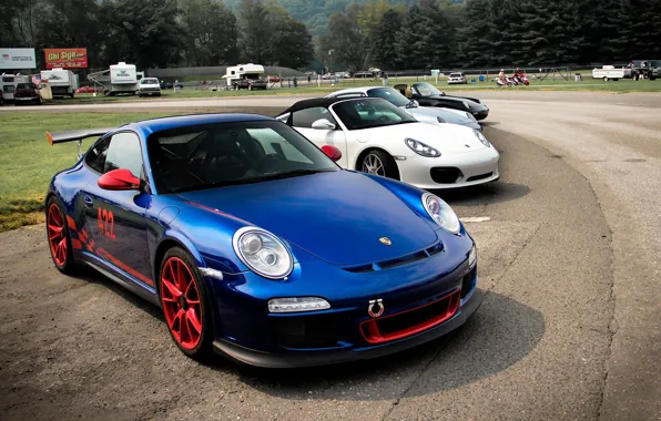 Porsche, cars, four