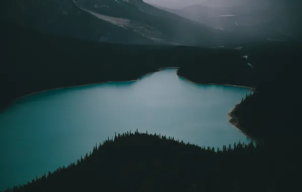 Forest, water, mountains, lake, Canada, rocky mountains, photographer, canada