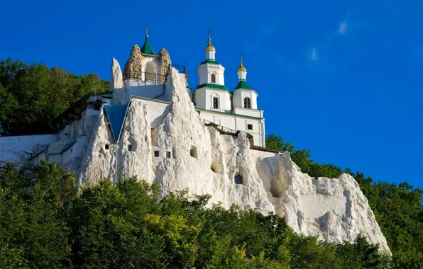 Picture the city, photo, Cathedral, temple, Ukraine, the monastery, Svyatogorsk Lavra