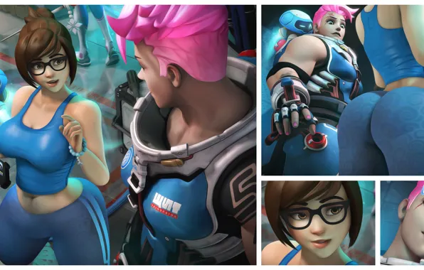 Erotic, ass, chest, girl, beauty, ass, mei, overwatch
