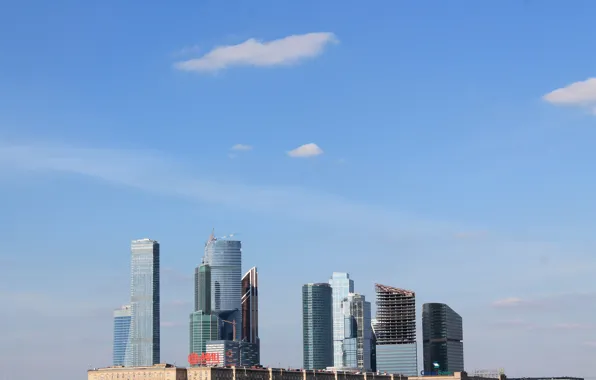 Summer, the sky, city, the building, Moscow, August, 2016