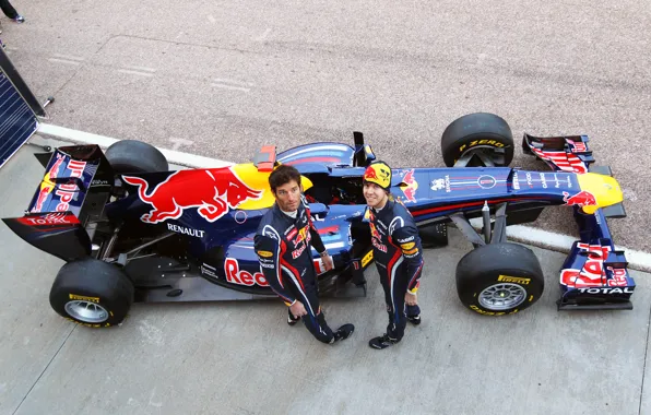 Picture the car, Red Bull, Mark Webber, Sebastian Vettel, Red Bull