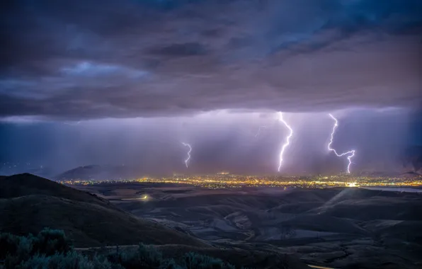 Picture mountains, clouds, zipper, beauty, valley, bad weather, lightning, mountains