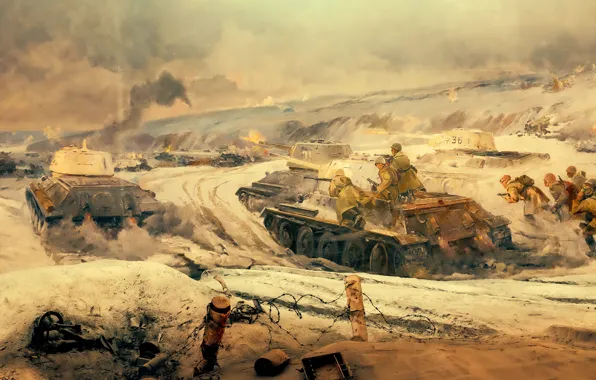 Panorama, fragment, the hero-city of Volgograd, "Battle of Stalingrad"