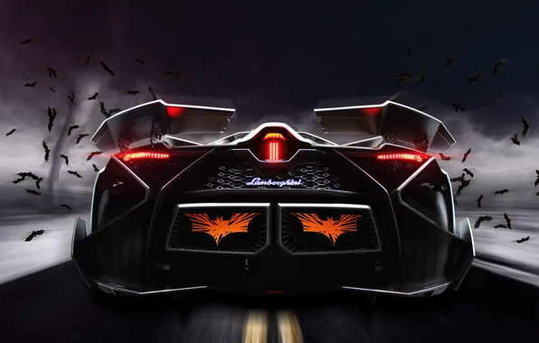 Concept, Lamborghini, Car, Storm, Road, Bats, Rear, Egoista