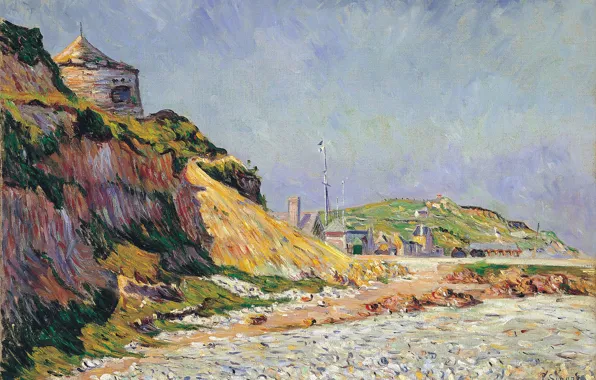 Picture landscape, shore, Port-EN-Bessin. Beach, Paul Signac, open, picture, home
