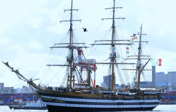 Ship, sailing, training, Amerigo Vespucci