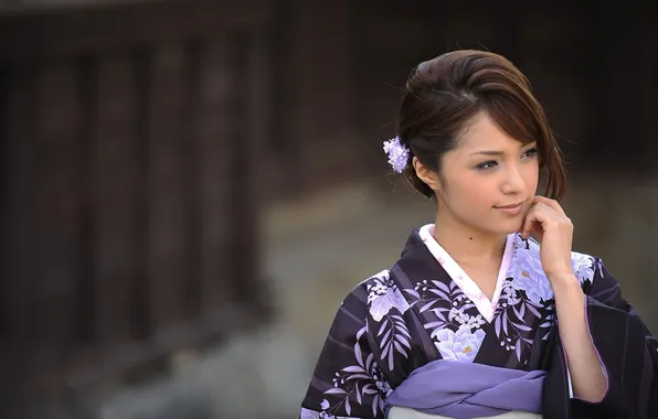 Girl, Japanese, kimono
