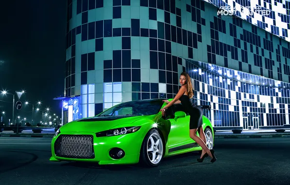 Picture tuning, green, mitsubishi, nfs, most wanted, smotra, eclips