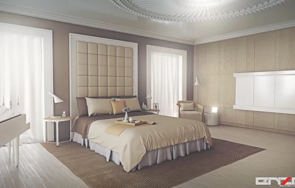 Furniture, the room, brightness, furnished, Bedroom design