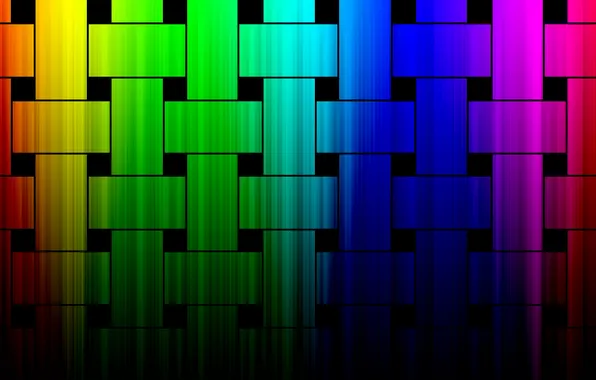 Picture colored, rainbow, squares, rectangles