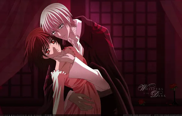 Picture girl, love, romance, hugs, pair, guy, relationship, Vampire Knight