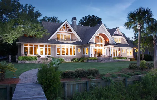 Design, house, lawn, the building, mansion