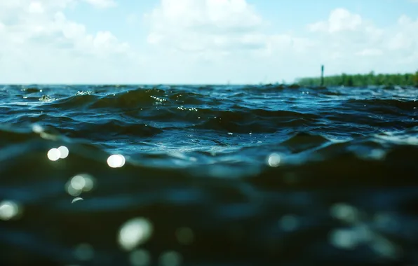 Picture wave, water, lake, underwater photography