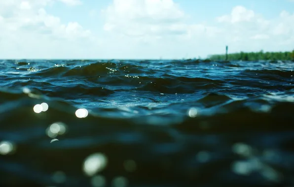 Wave, water, lake, underwater photography