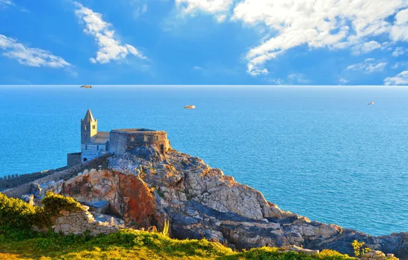 Sea, Italy, Basilica, Portovenere