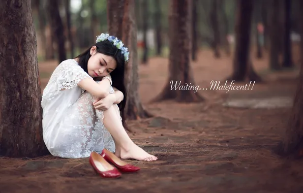 Picture girl, mood, Asian