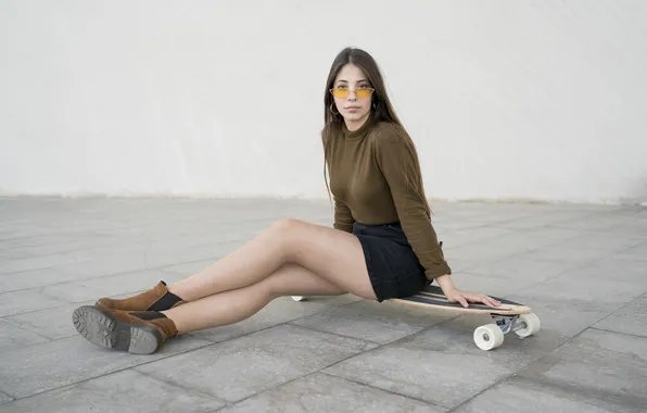 Girl, legs, beautiful, model, cute, sunglasses, miniskirt