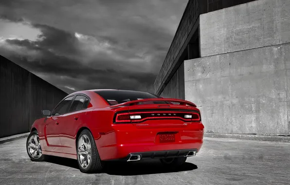 Picture red, Dodge, Charger