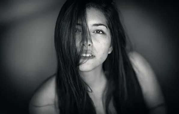 Freckles, sponge, teeth, Marie, Photo classic