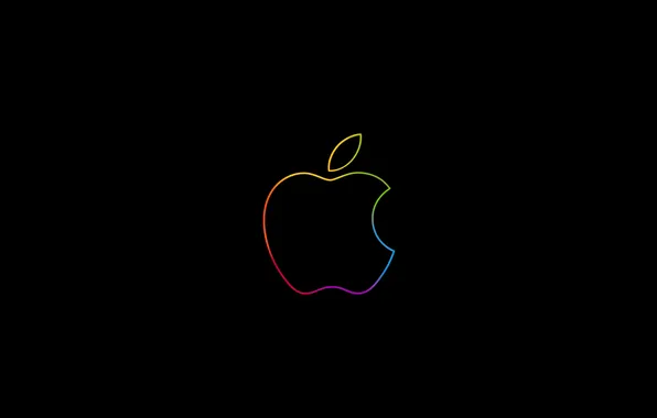 Apple, Apple, black background, black background