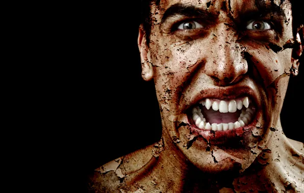 Face, fear, male, horror, grimace