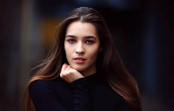 Look, pose, model, portrait, makeup, hairstyle, brown hair, beauty