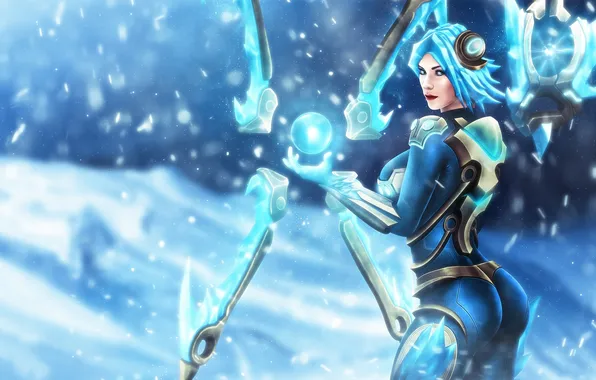 Ass, chest, look, girl, League of Legends, Irelia, frost, the Will of the Blades