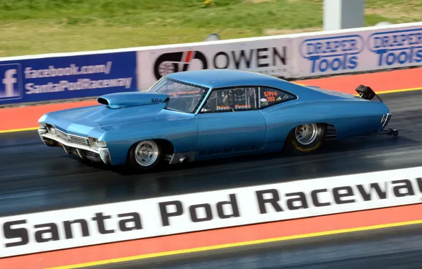 Race, Chevrolet, muscle car, Impala SS, drag racing