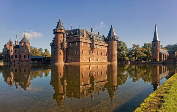 Picture castle, Netherlands, Holland, Utrecht, De Haar Castle