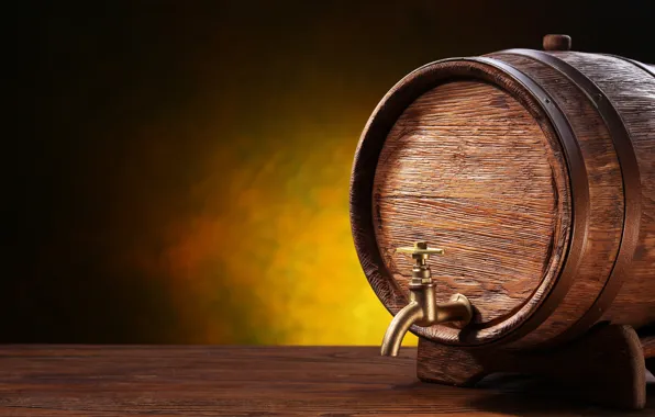 The dark background, wine, Board, beer, crane, alcohol, wooden, barrel