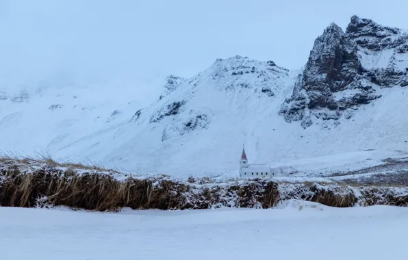 Picture winter, Church, Iceland, Vika