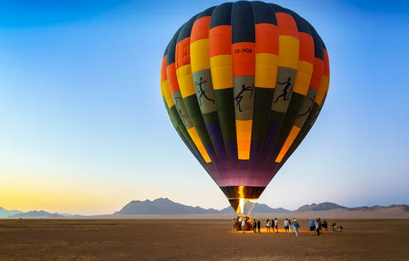 Picture balloon, Africa, Namibia, Namib-Naukluft National Park