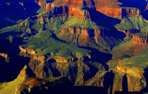 Sunset, mountains, rocks, canyon, AZ, USA, Grand Canyon National Park