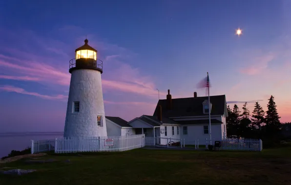 Picture landscape, sunset, the building, lighthouse