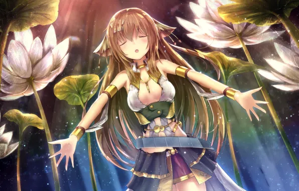 Picture girl, ears, anime, art, Ciel Nosurge
