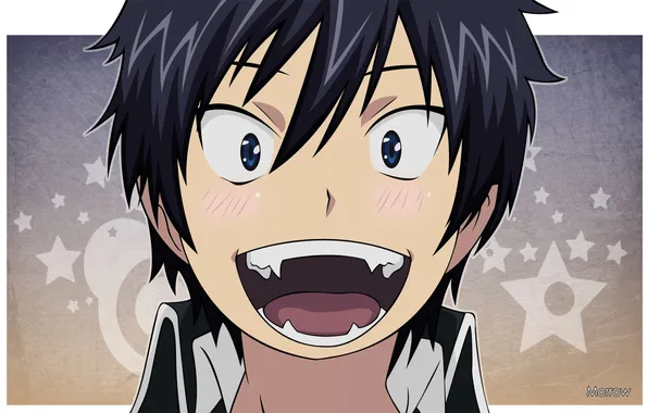 Picture look, stars, smile, mood, collar, Guy, Blue exorcist, Ao no exorcist