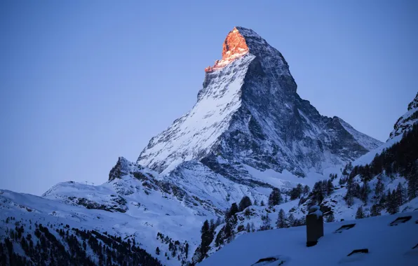 Picture mountains, Switzerland, Alps, Top, Matterhorn, Zermatt, Zermatt, Matterhorn