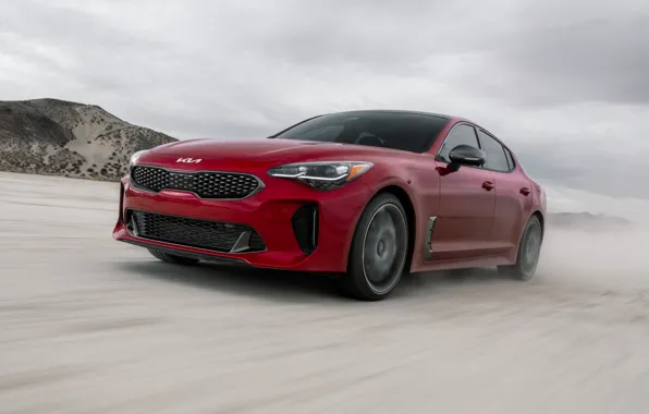 Desert, speed, desert, speed, exterior, exterior, 2022, Kia Stinger GT