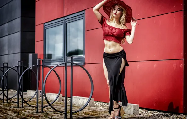 Picture summer, face, style, hat, figure, legs