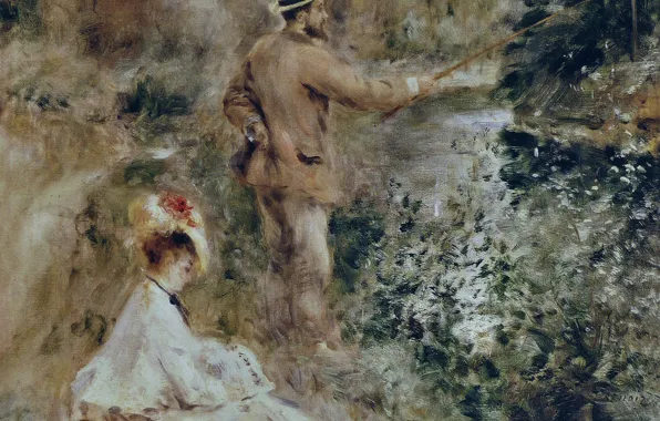 Nature, picture, genre, Fisherman, Pierre Auguste Renoir, Pierre Auguste Renoir