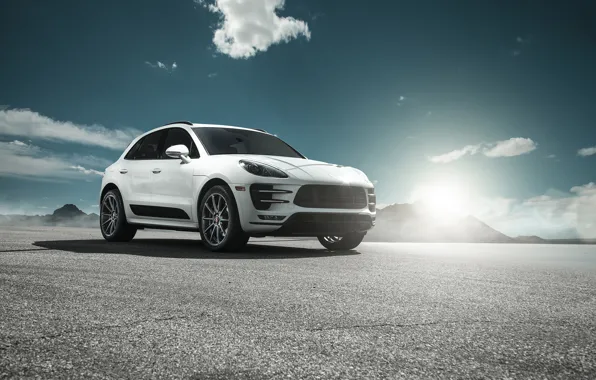 Car, Porsche, white, Macan